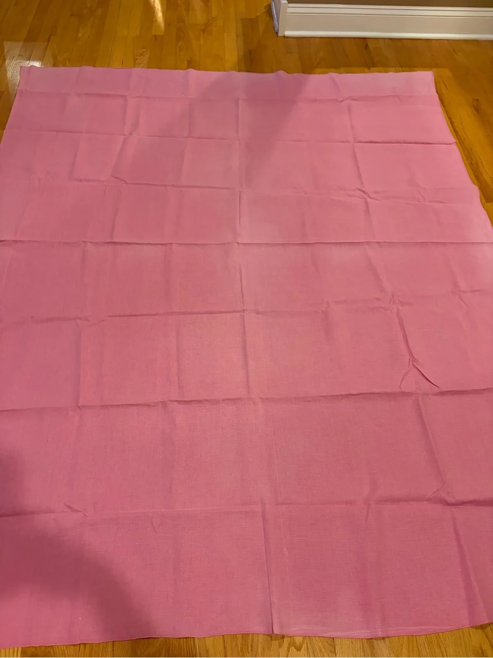 Soft Pink Linen tablecloth - Folded , approximately 86